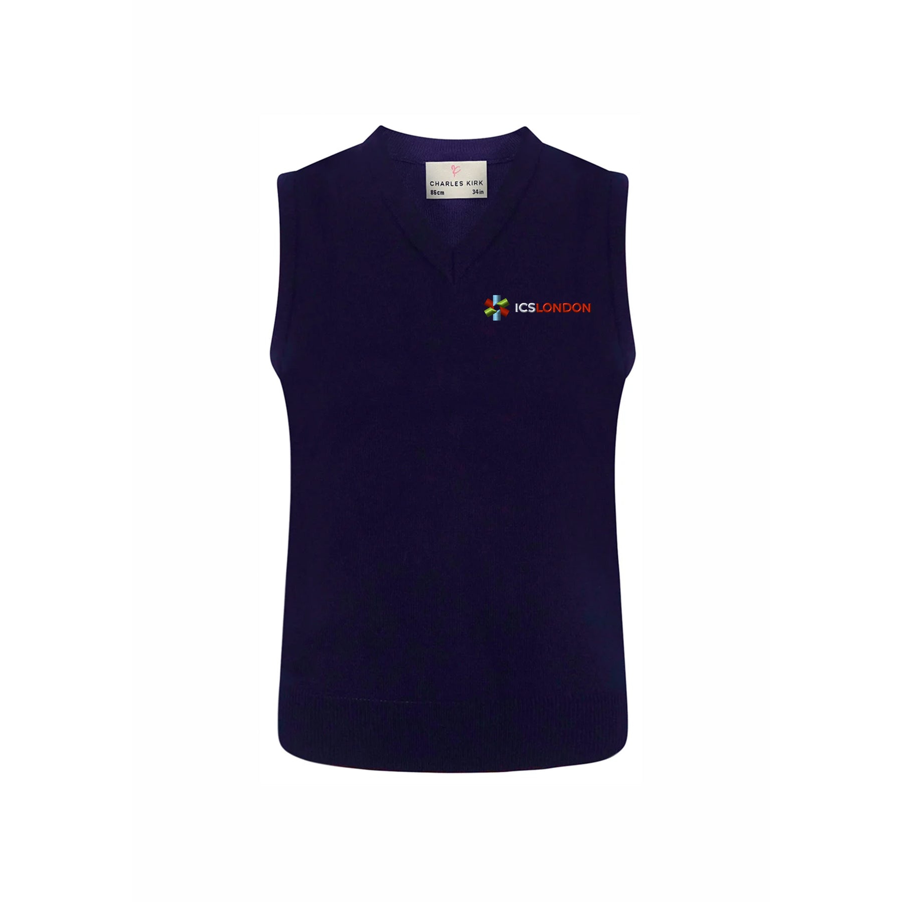 ICS V Neck Slipover: Navy