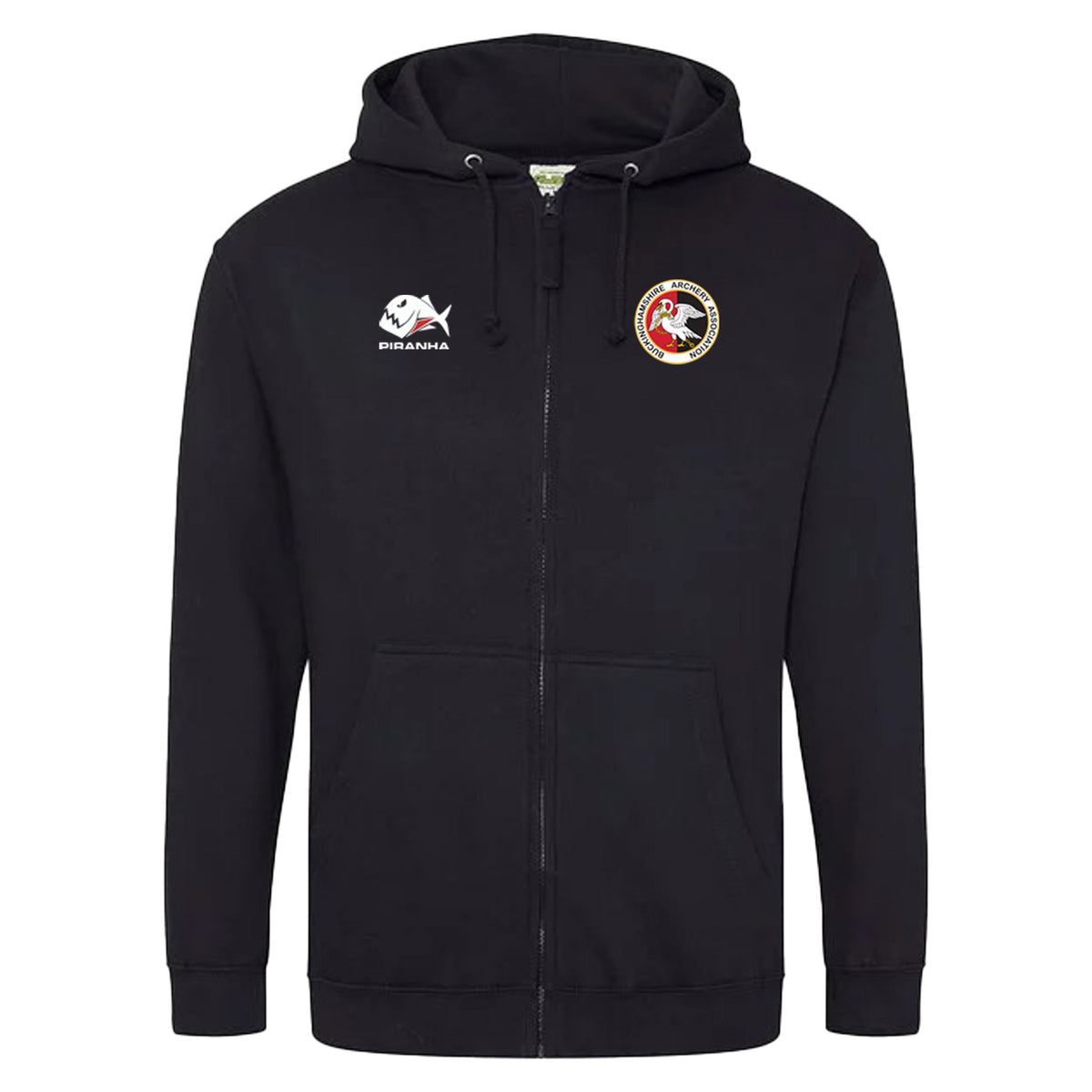 Bucks Archery Association Full Zip Hoodie: Black