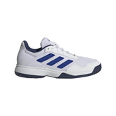 Adidas Gamespec Junior Tennis Shoes: White/Blue