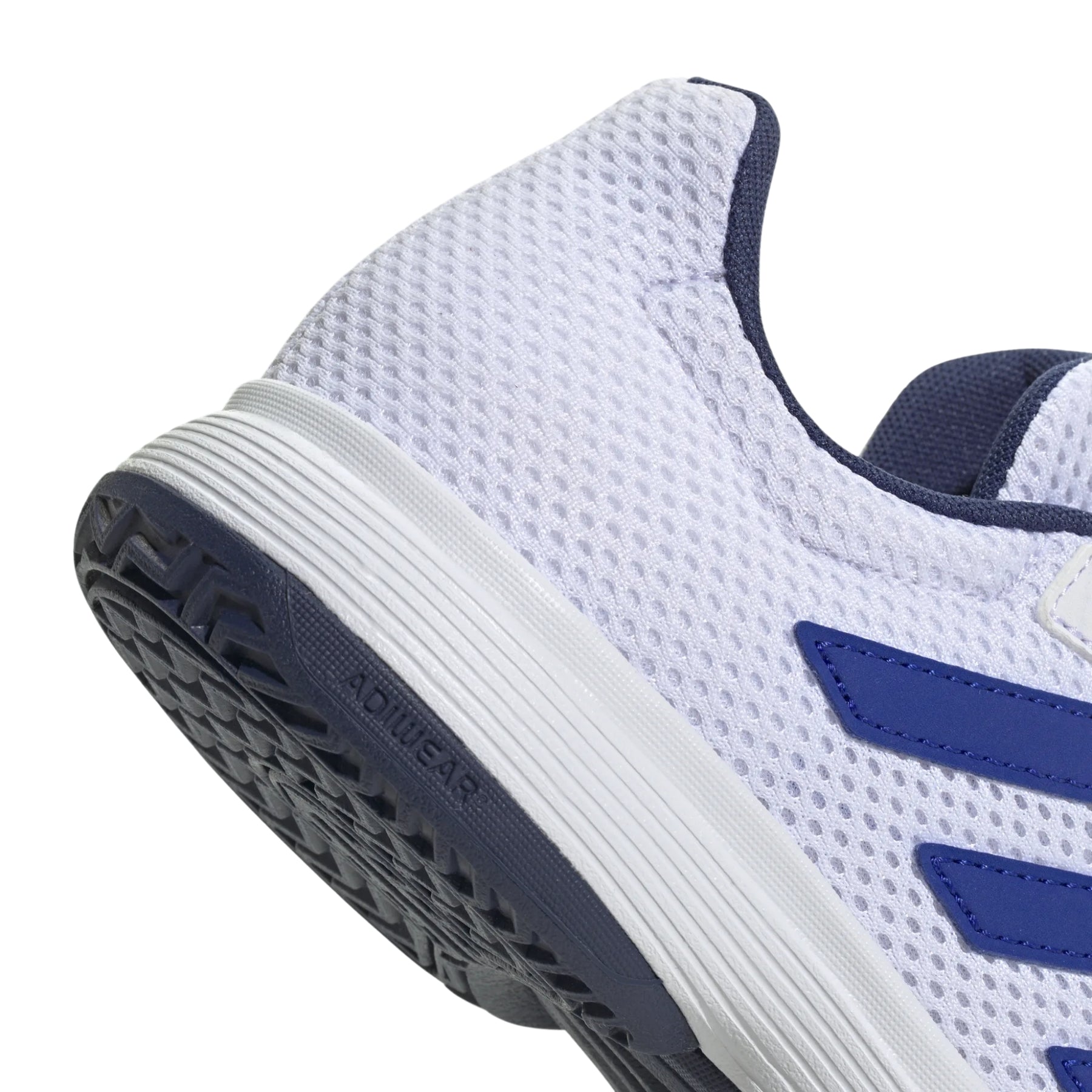 Adidas Gamespec Junior Tennis Shoes: White/Blue