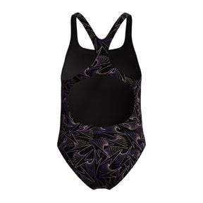 Speedo Girls Hyperboom Allover Medalist Swimsuit: Orange