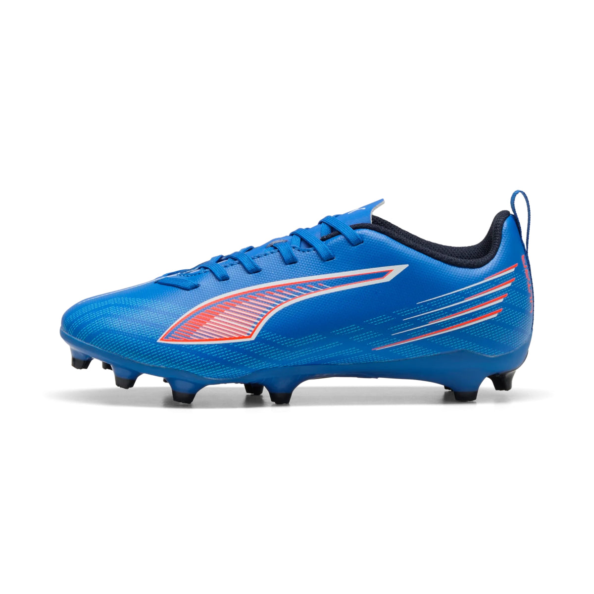 Puma Ultra 6 Play FG/AG Junior Football Boots: Ultra Blue/White/Glowing Red