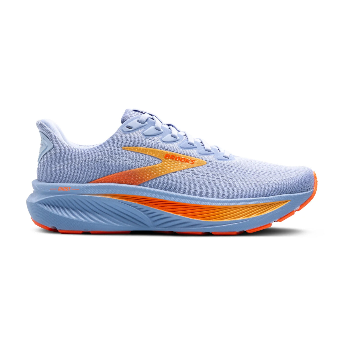 Brooks Ghost 17 Womens Running Shoes: Blue Heron/White/Orange