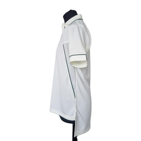 Salamander Polyester Cricket Shirt: Green Trim