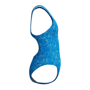 Speedo Girls Hyperboom Allover Medalist Swimsuit: Blue