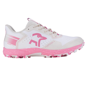 Kookaburra Aurora Hockey Shoes: Bone Salmon Pink