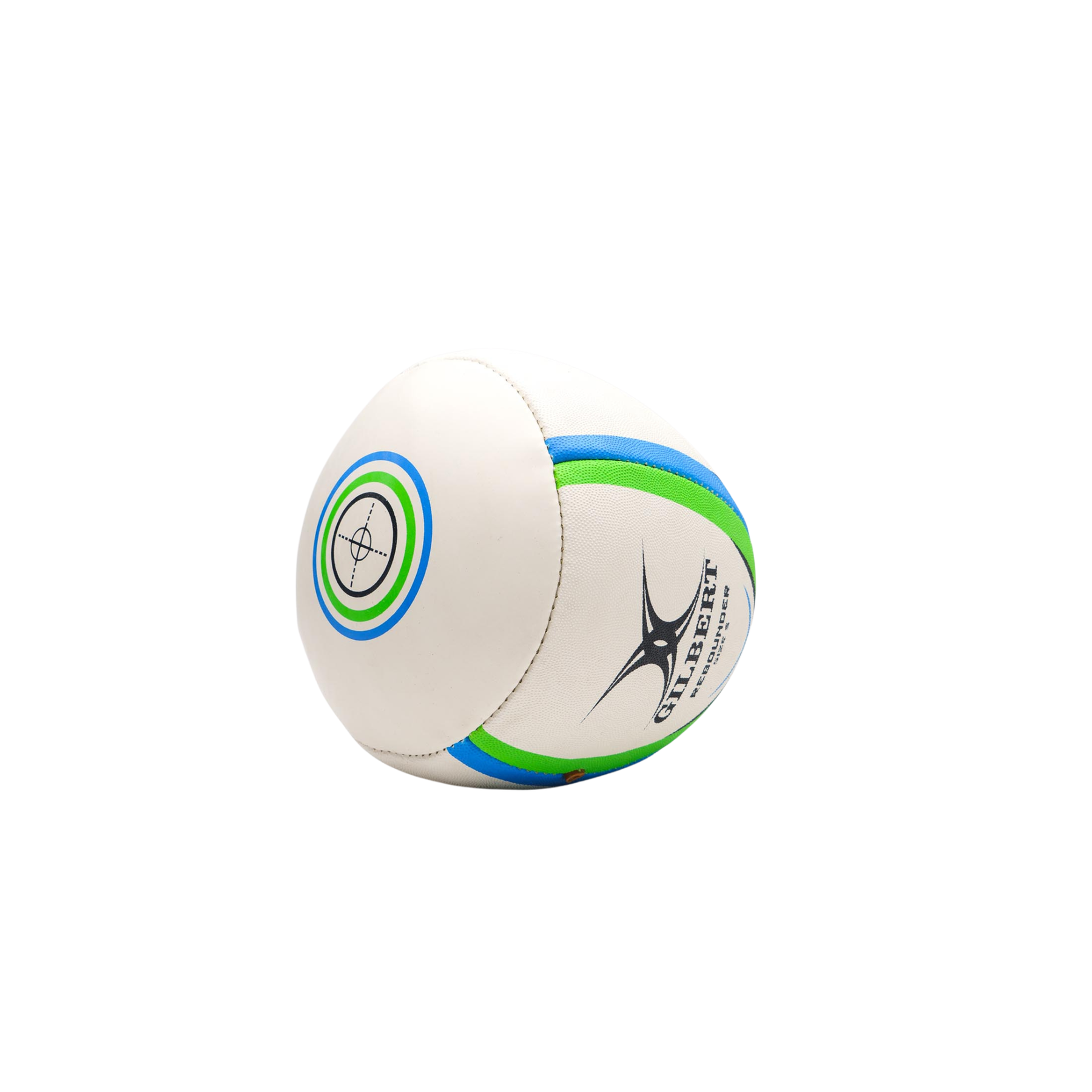 Gilbert Rebounder Training Rugby Ball: Green/Blue - 5