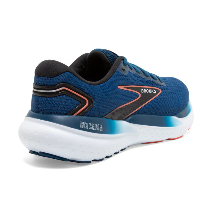 Brooks Glycerin 21 Men's Running Shoes: Blue Opal/Black/Nasturtium