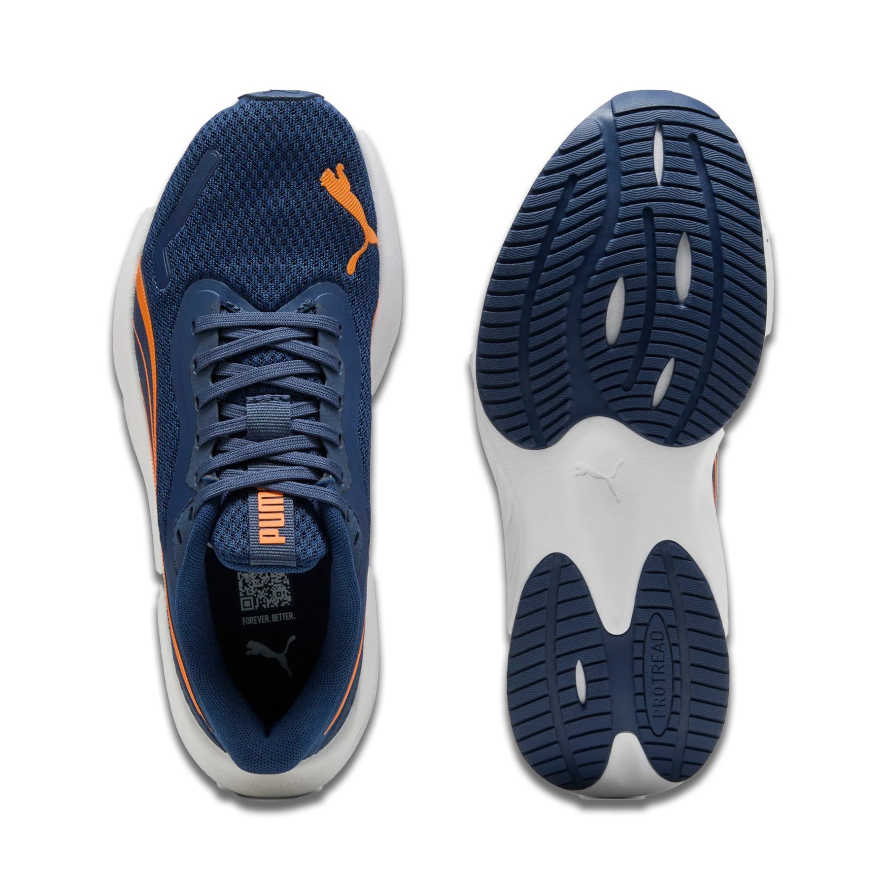 Puma Pounce Lite Junior Running Shoes: Persian Blue/Orange/Puma White
