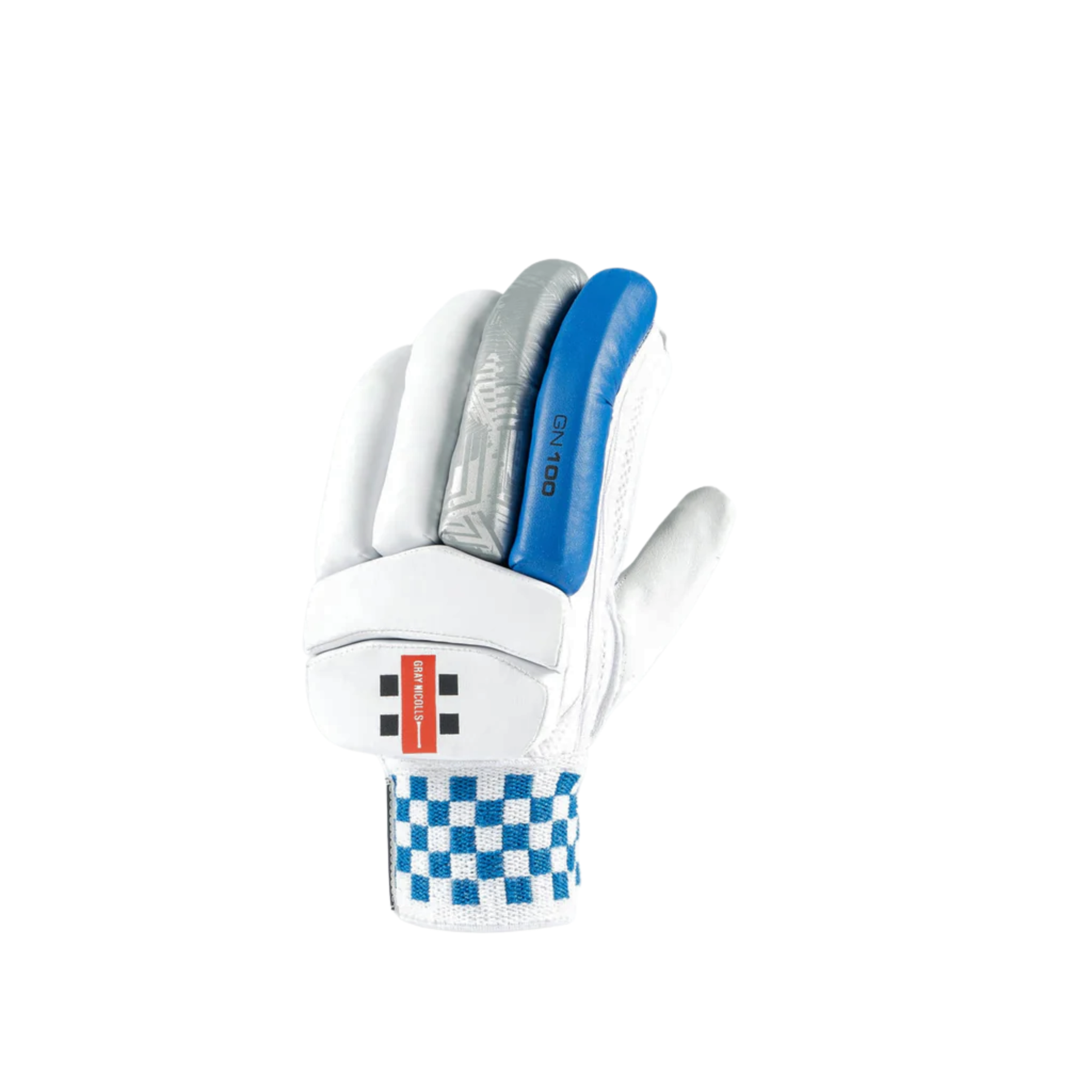 Gray Nicolls GN100X Batting Gloves: White/Blue