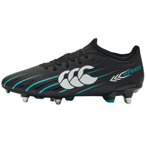 Canterbury Speed Falcon Team SG Rugby Boots: Black/Green