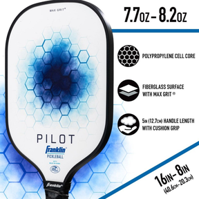Franklin Pilot Pickleball Paddle: White/Blue