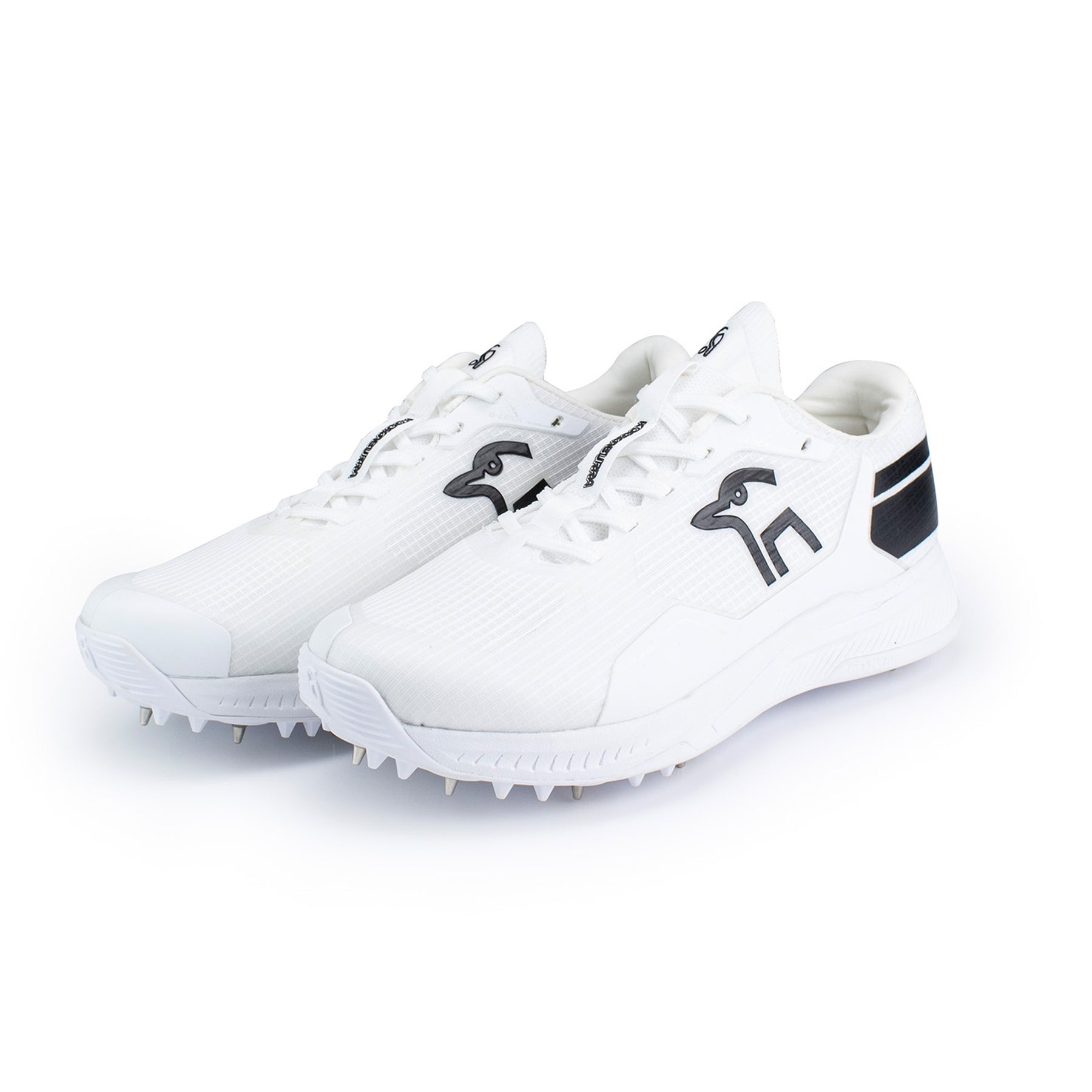 Kookaburra KC Players Spike Cricket Shoes 2024: White/Black