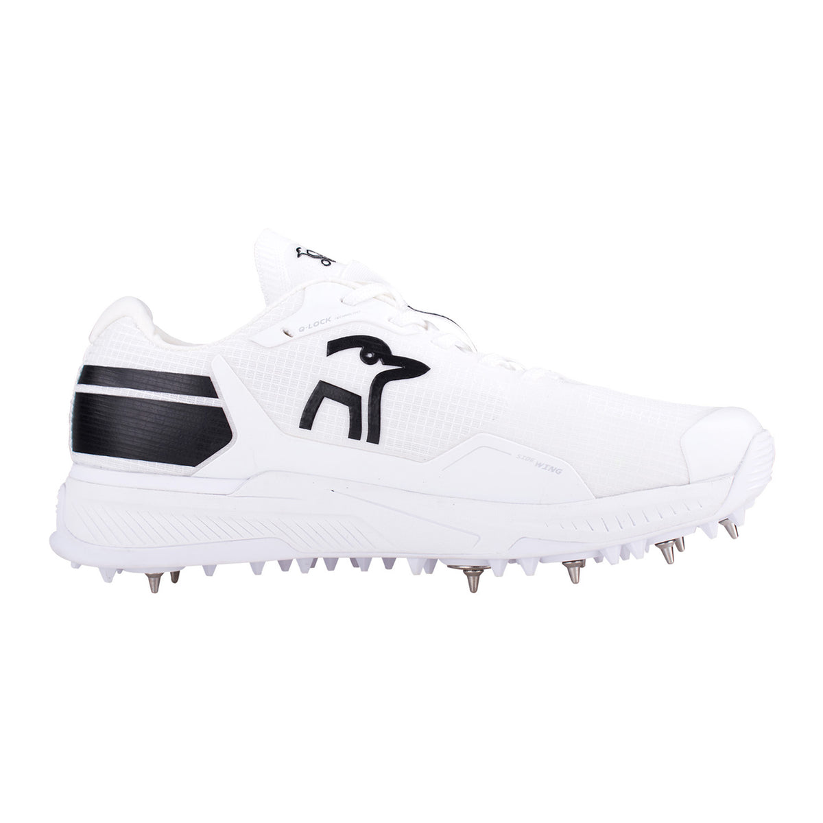 Kookaburra KC Players Spike Cricket Shoes 2024: White/Black