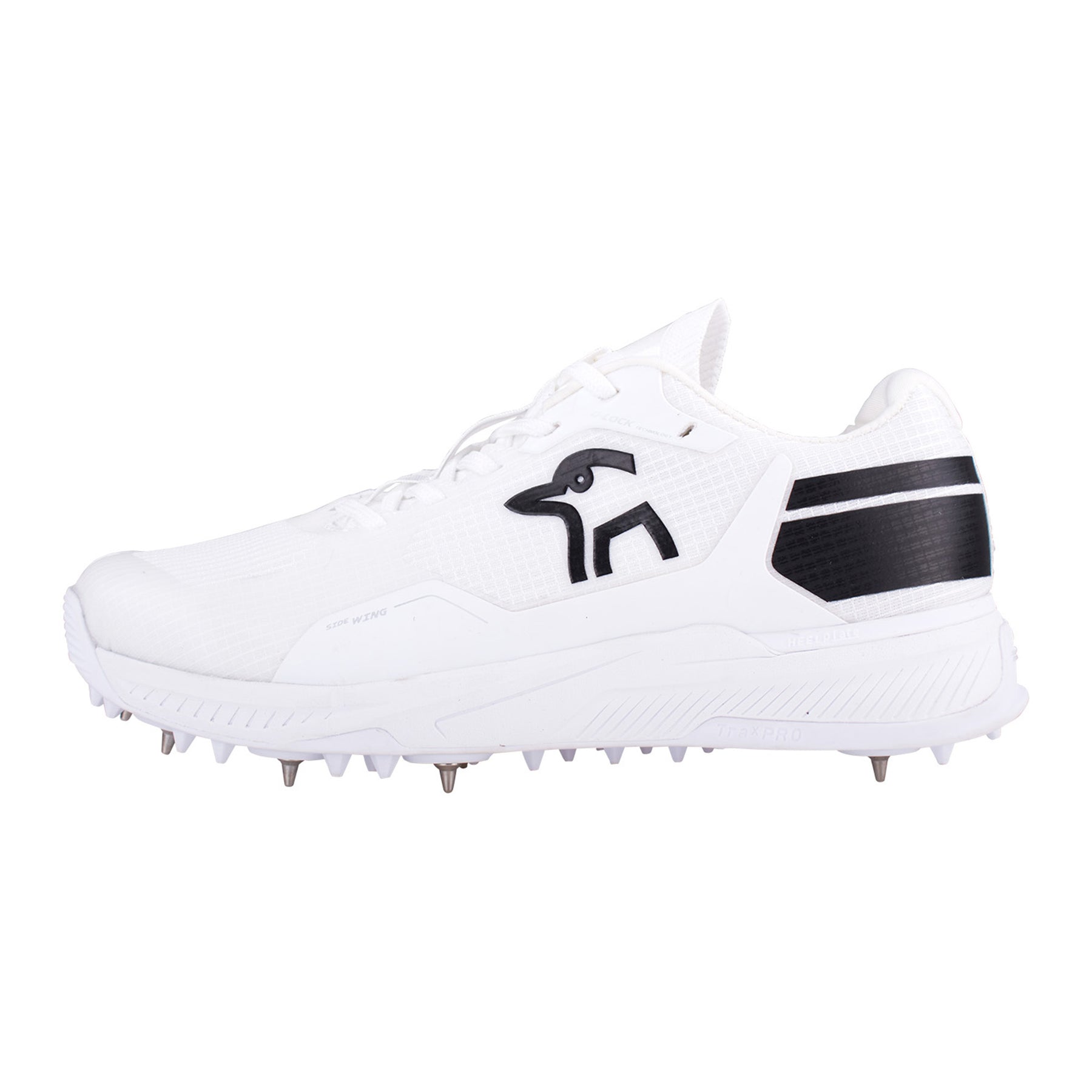 Kookaburra KC Players Spike Cricket Shoes 2024: White/Black