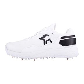 Kookaburra KC Players Spike Cricket Shoes 2024: White/Black