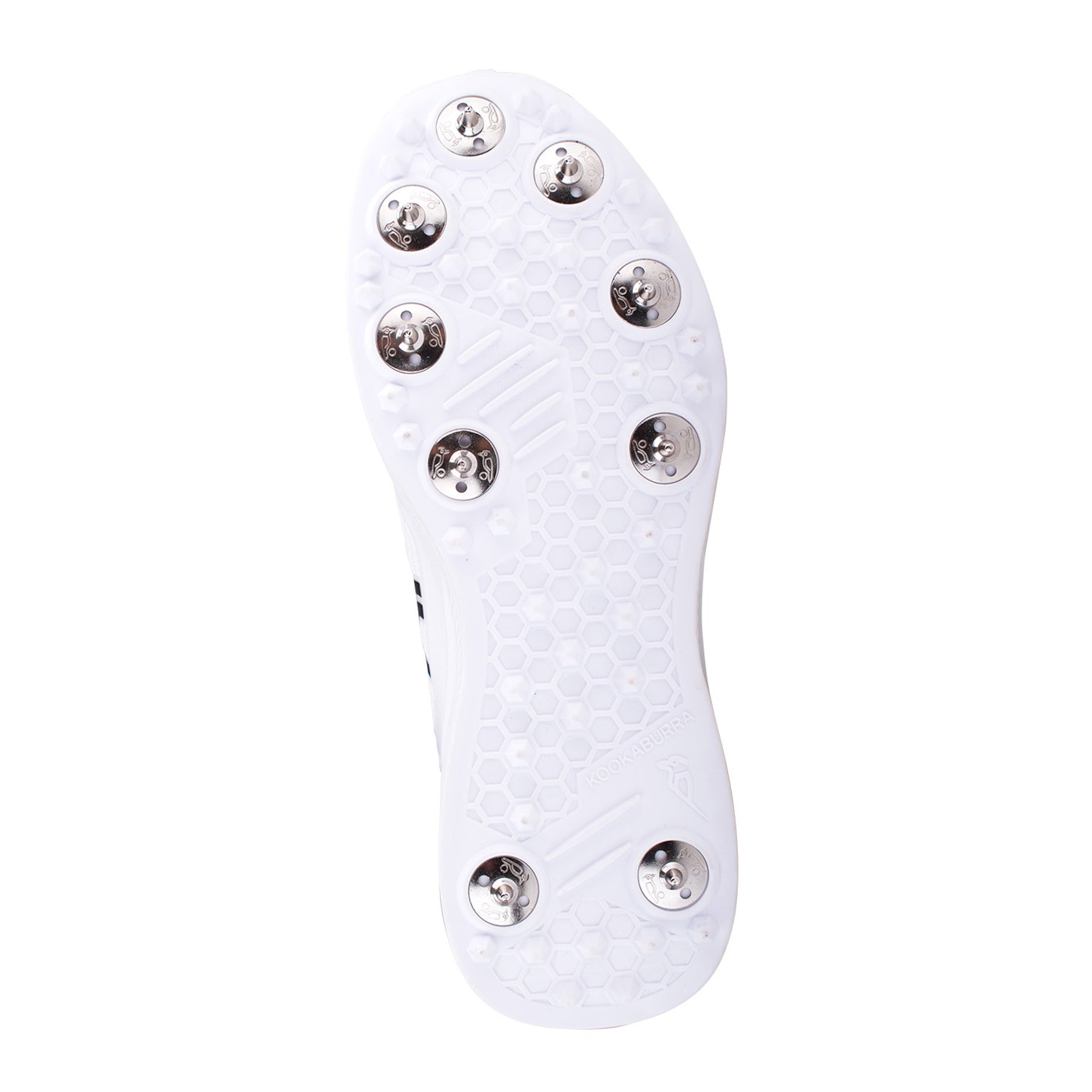 Kookaburra KC Players Spike Cricket Shoes 2024: White/Black
