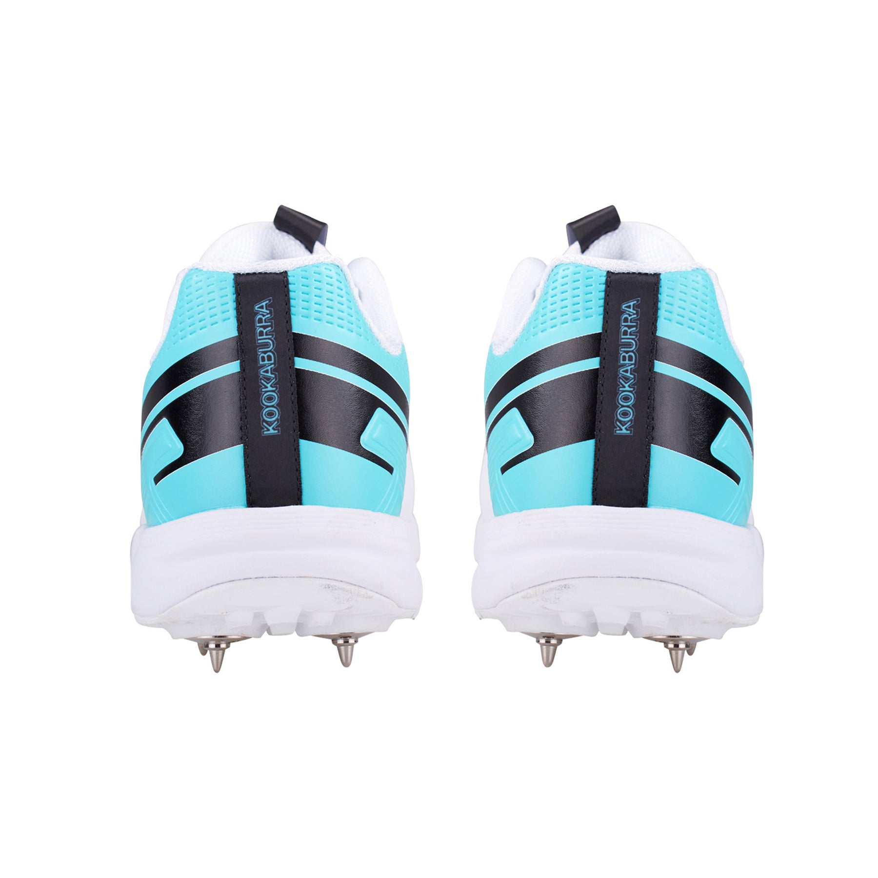 Kookaburra KC 3.0 Spike Senior Cricket Shoes 2024: White/Aqua