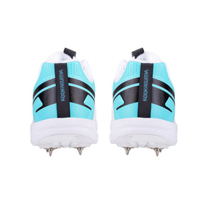 Kookaburra KC 3.0 Spike Senior Cricket Shoes 2024: White/Aqua