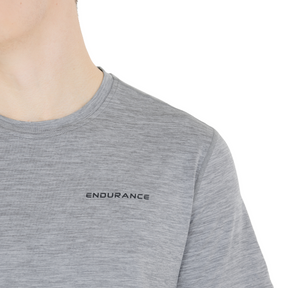 Endurance Mens Abdon S/S T Shirt: Light Grey Melange