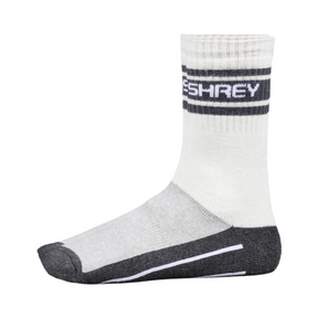 Shrey Elite Double Layer Socks (Pack of Two): Grey/White