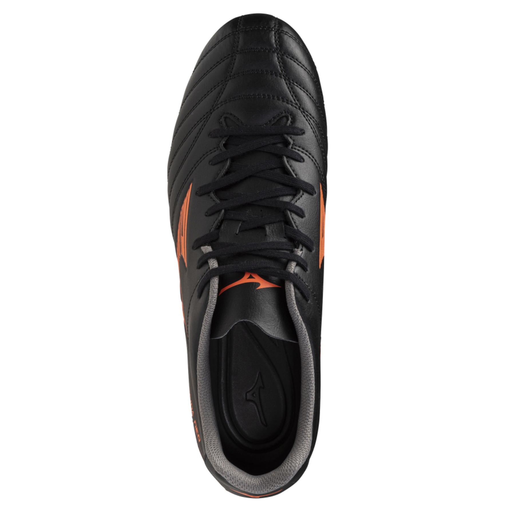 Mizuno Monarcida Neo III Rugby Boots: Black/Lava Orange