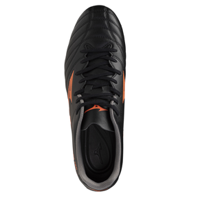 Mizuno Monarcida Neo III Rugby Boots: Black/Lava Orange