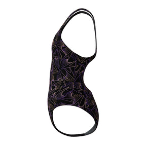 Speedo Girls Hyperboom Allover Medalist Swimsuit: Orange