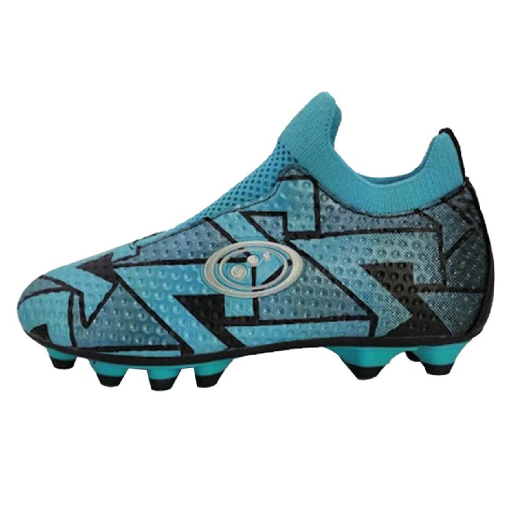 Optimum 6 Stud Laceless Kids Football Boots: Blue