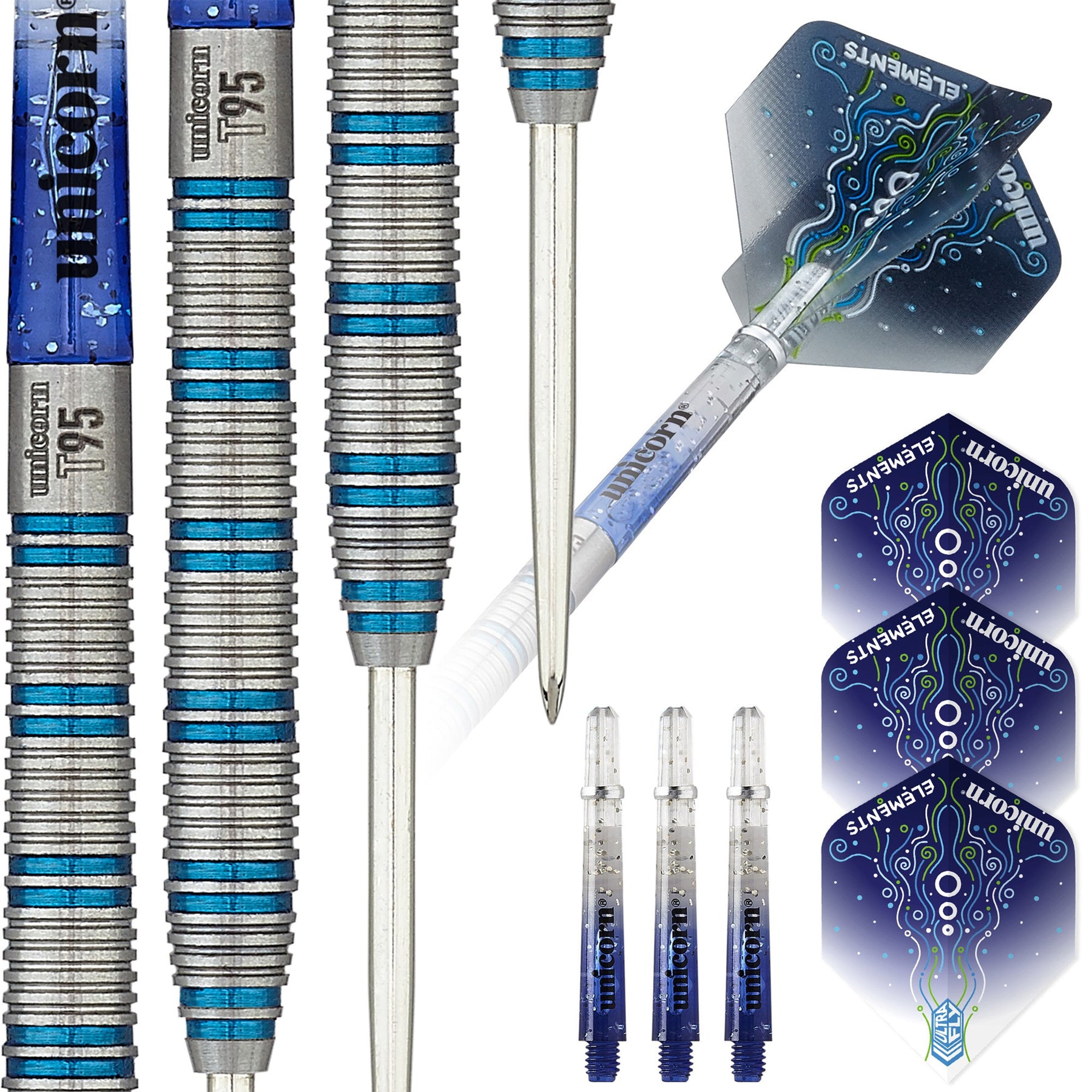 Unicorn Darts T95 Core XL 95% Tungsten: Blue