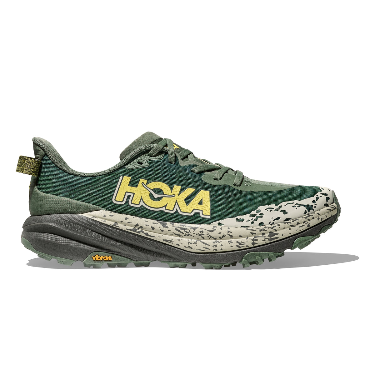 Hoka Speedgoat 6 Men's Wide Running Shoes: Fern/Asphalt Grey