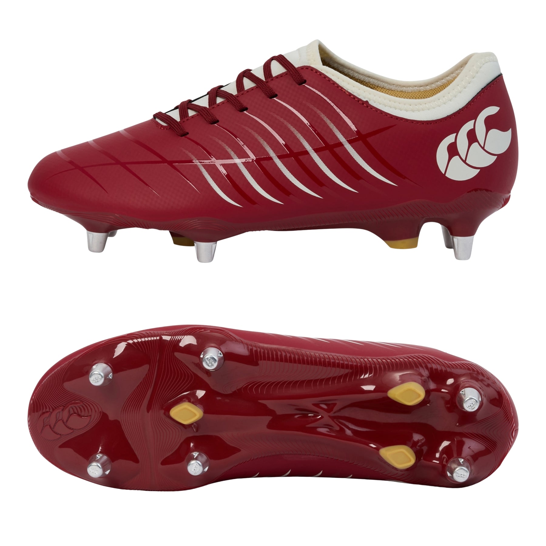 Canterbury Phoenix 2.0 Team Soft Ground Rugby Boots: Red