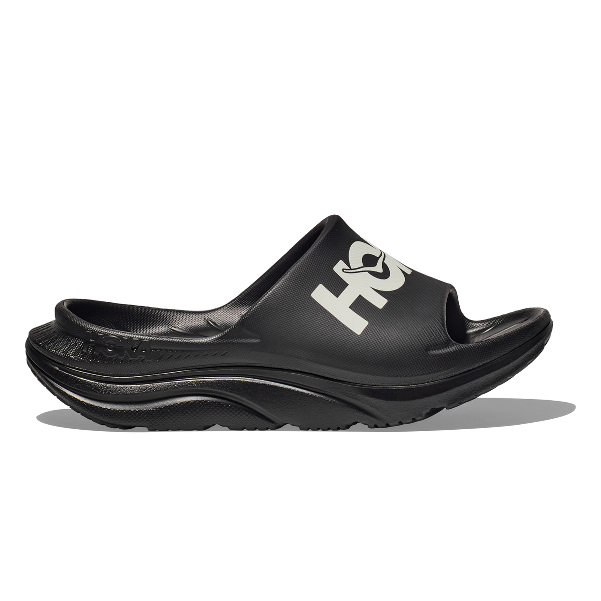 Hoka Ora Athletic Slides: Black/White