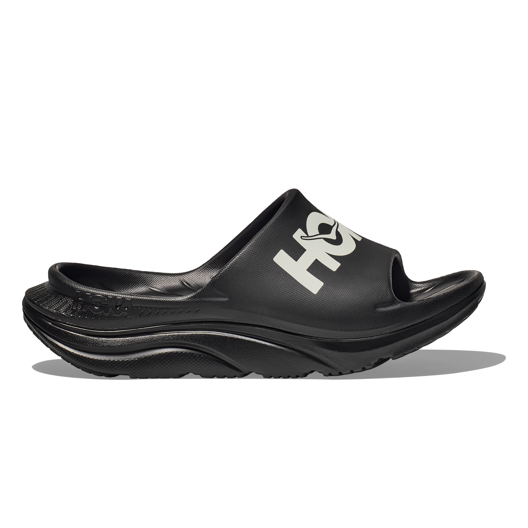 Hoka Ora Athletic Slides: Black/White