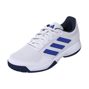 Adidas Gamespec Junior Tennis Shoes: White/Blue
