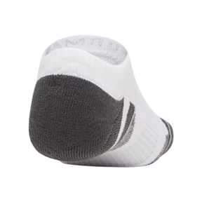 Under Armour Performance No Show Socks 3 Pack: White/Jet Grey
