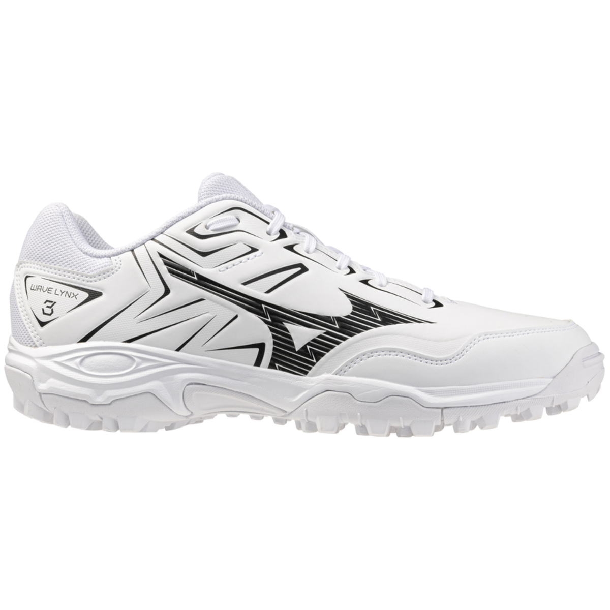 Mizuno Wave Lynx 3 Astro Hockey Shoes: White/Black