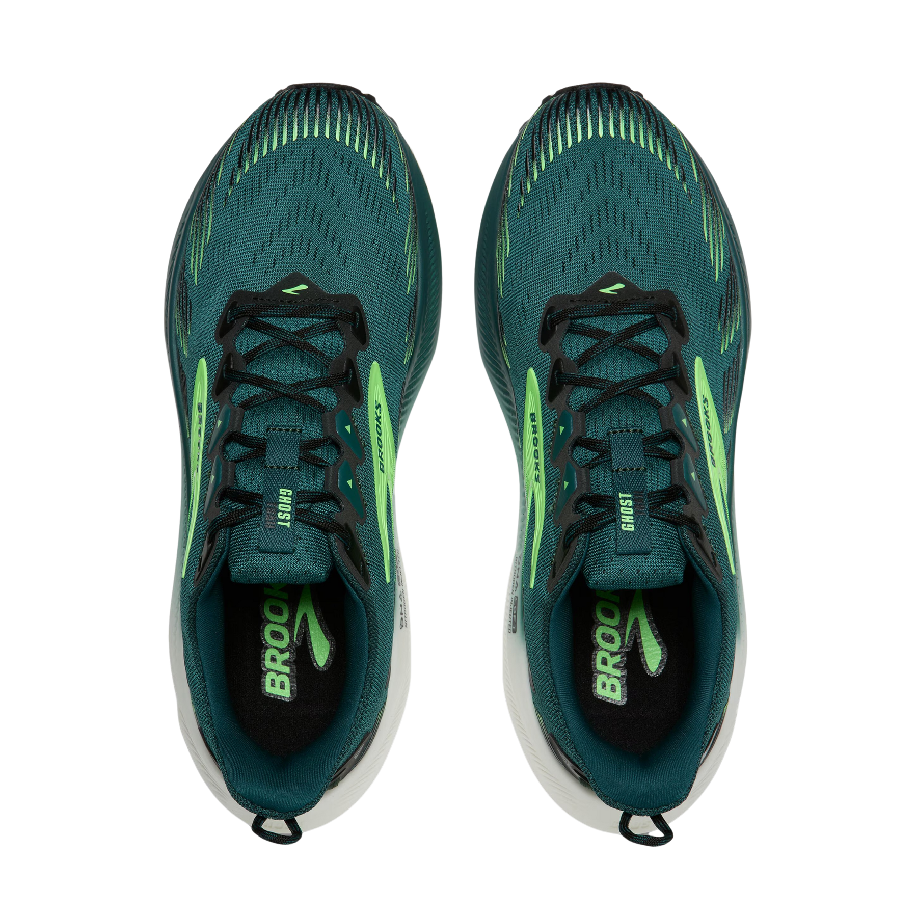 Brooks Ghost Mens Trail Running Shoes: Atlantic Deep/Black/Green