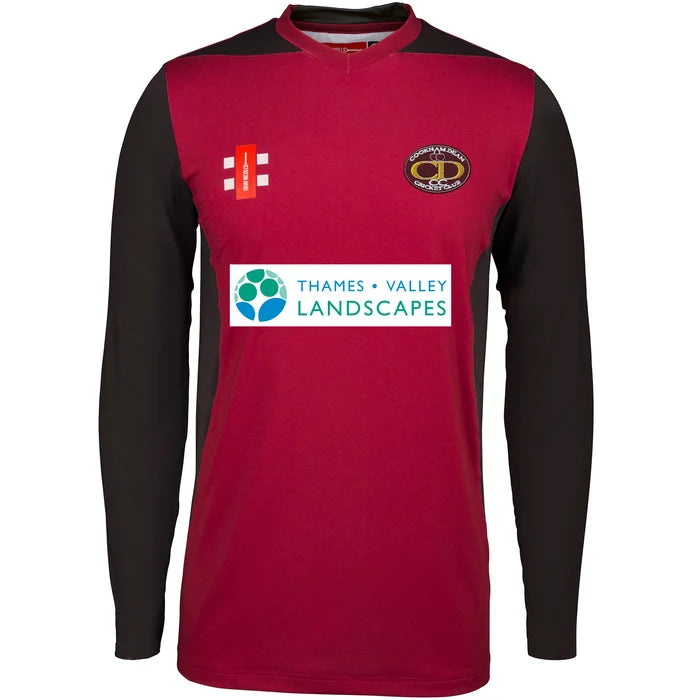 Cookham Dean CC Mens T20 Long Sleeve: Maroon/Black