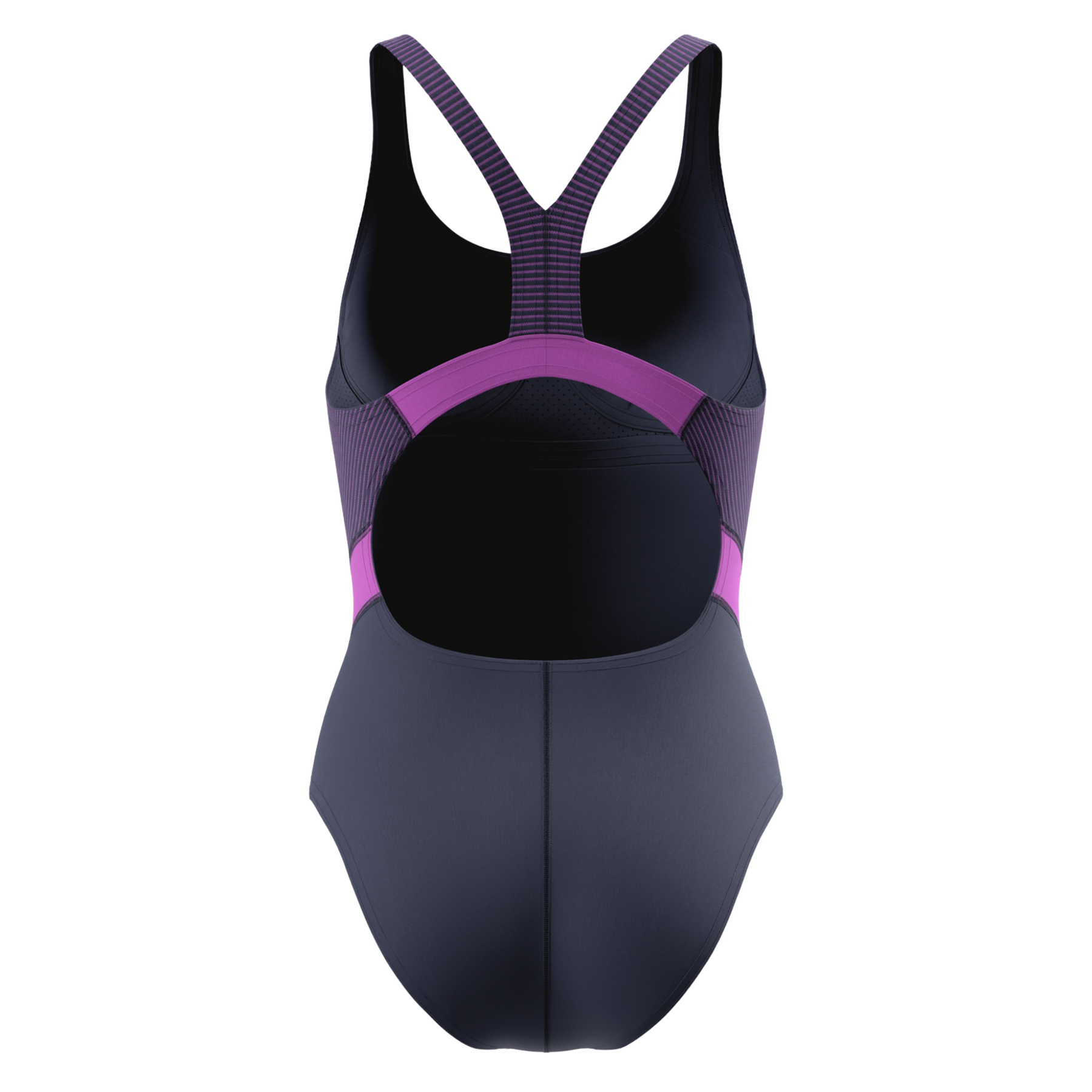Speedo Women's Quantum Rib Splice Swimsuit: Peacoat/Neon Jelly