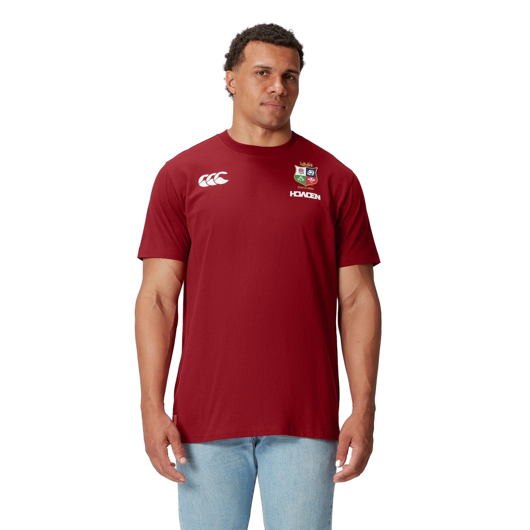 British & Irish Lions Rugby Cotton Jersey Tee: Red