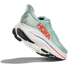 Hoka Clifton 10 Men's Running Shoes: Sage/Neon Flame