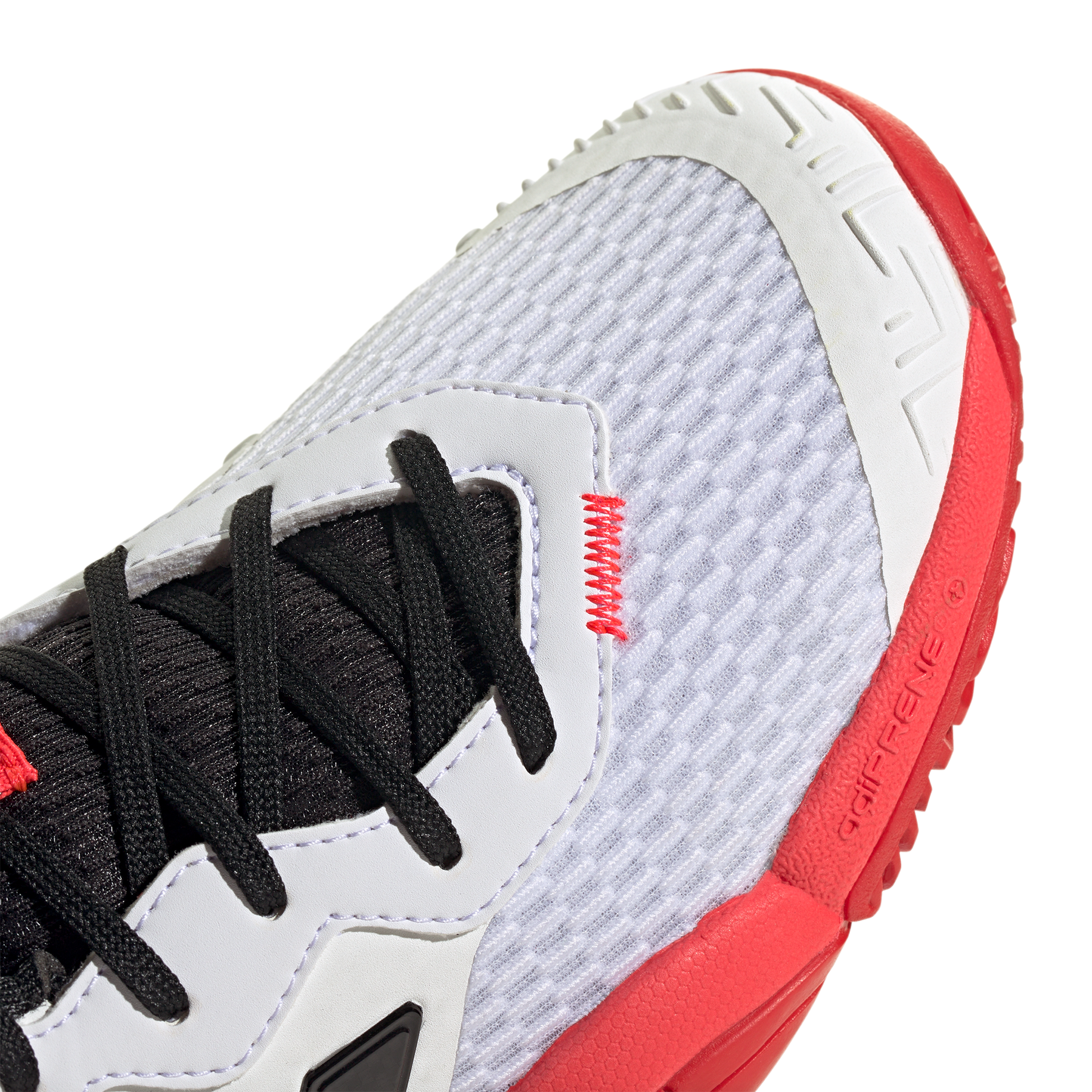 Adidas Barricade K Kids Tennis Shoes: White/Black/Red