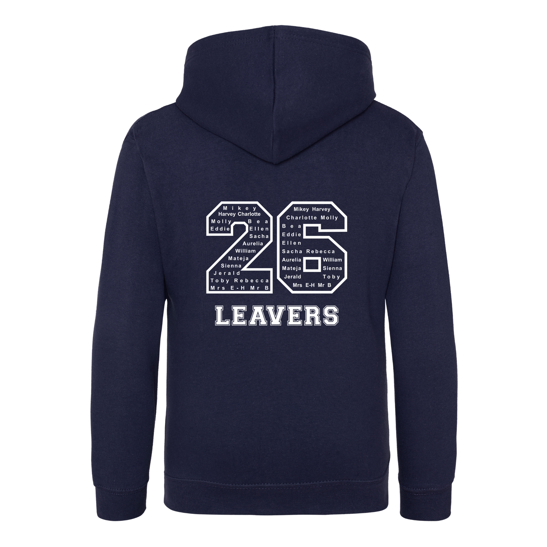Waverley School Leavers Hoodie: Navy/Sky