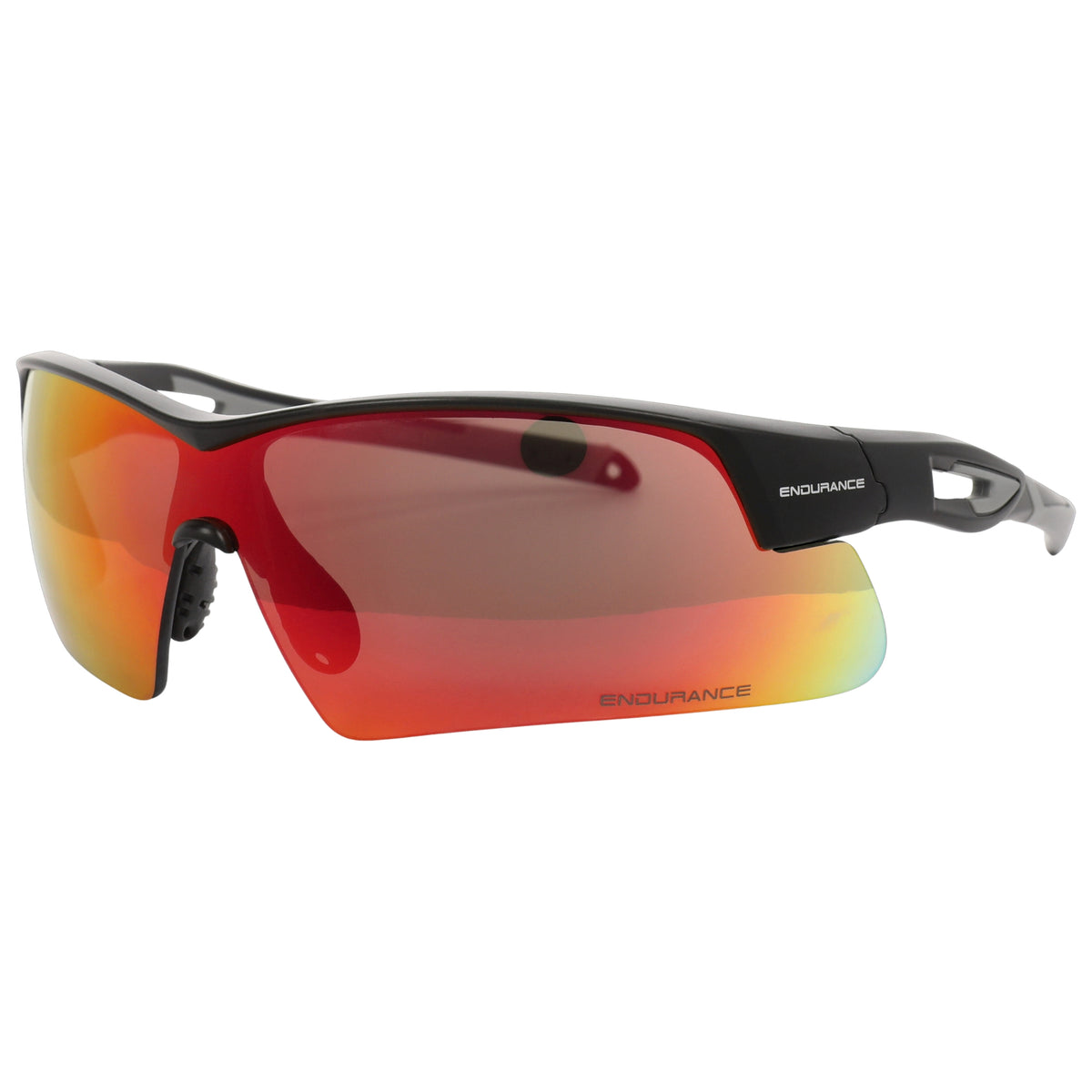 Endurance Jacque Half-Frame Sports Glasses: Black