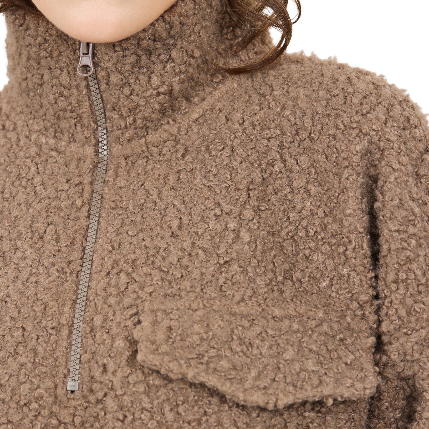 Athlecia Florrie Half Zip Womens Sherpa: Walnut