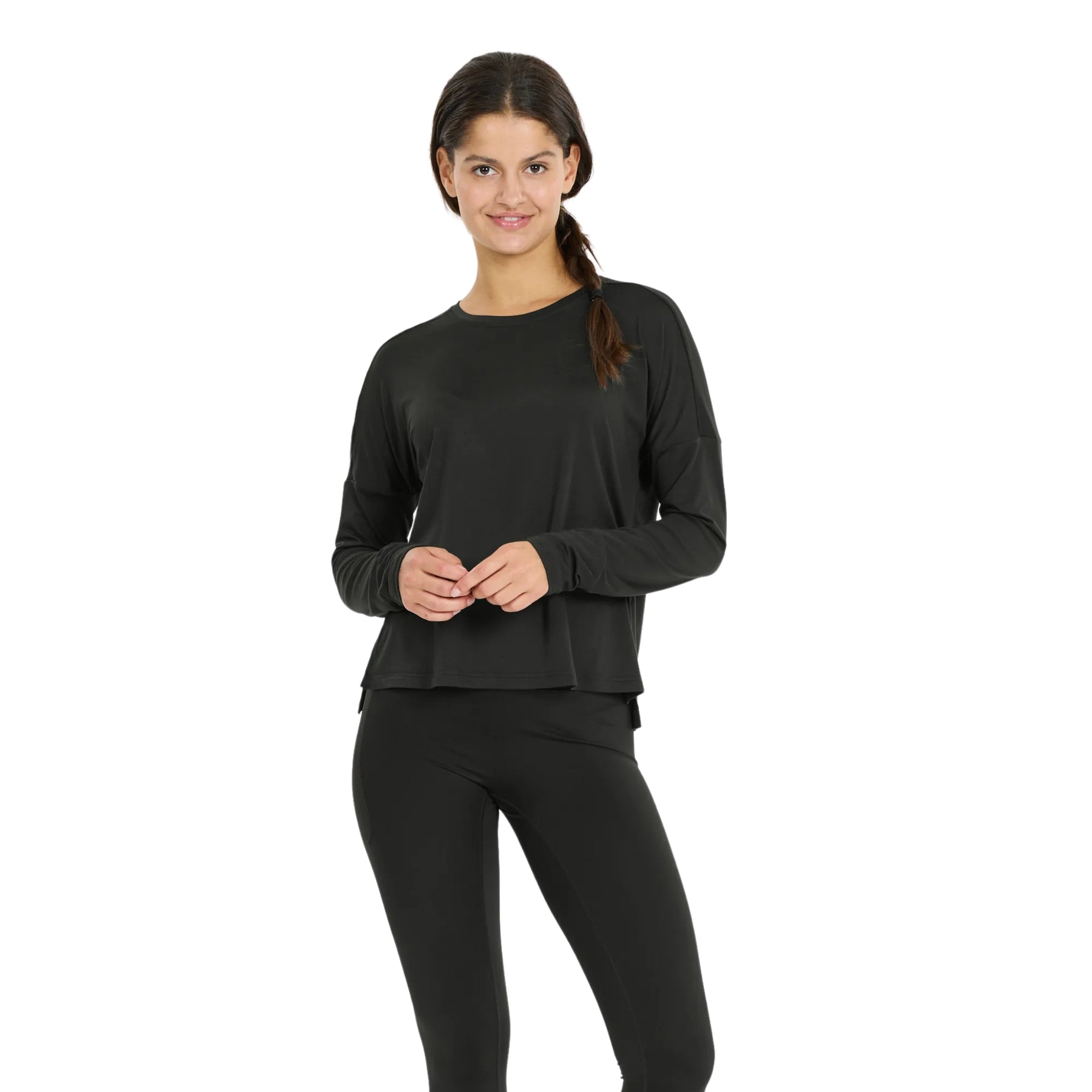 Athlecia Pacy Womens Long Sleeve Tee: Black