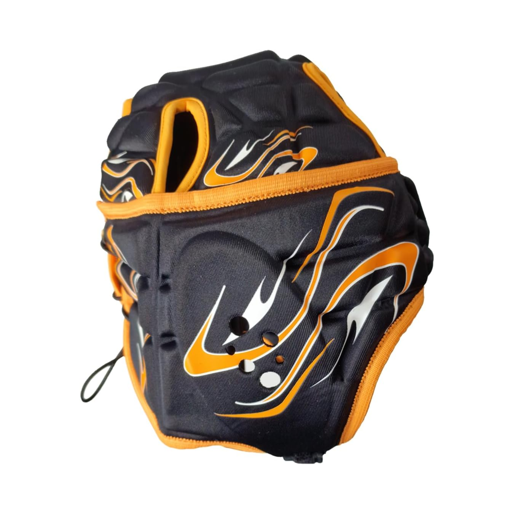 Optimum Inferno Rugby Head Guard: Black/Orange