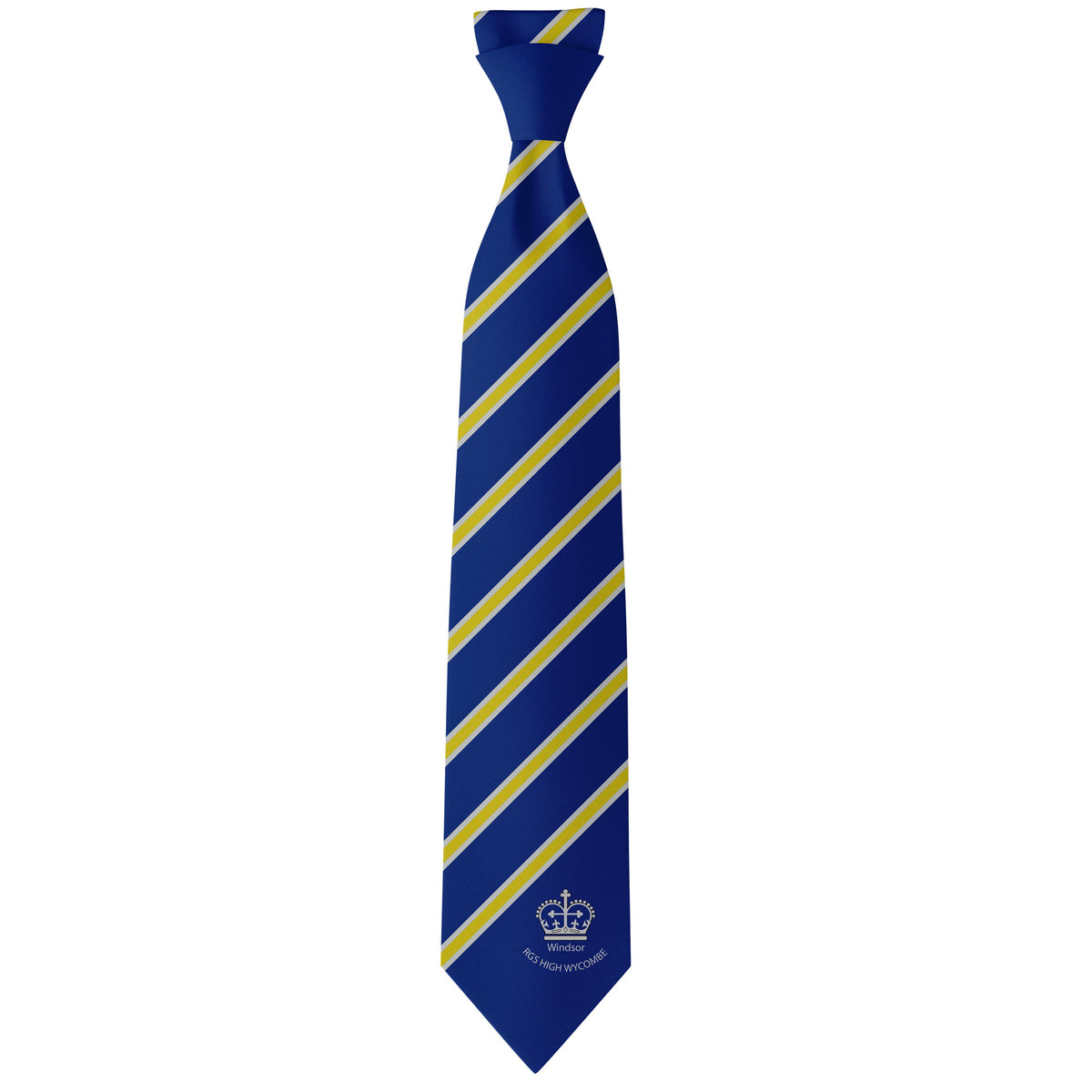 Royal Grammar School Tie Windsor: Sapphire/Yellow