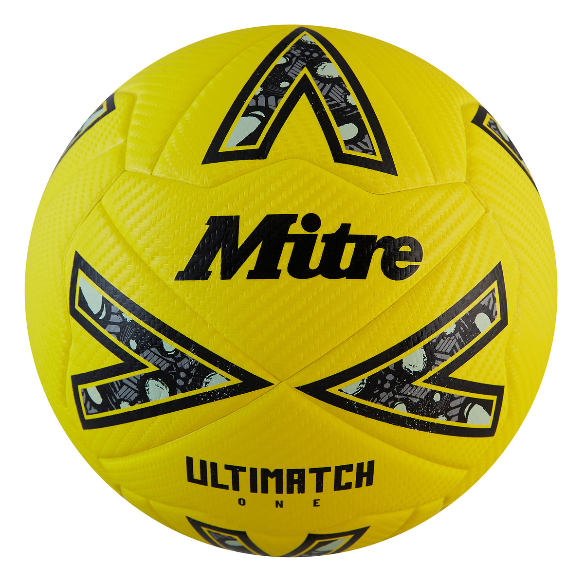 Mitre Ultimatch One 24 Football: Yellow/Black/Grey - 5